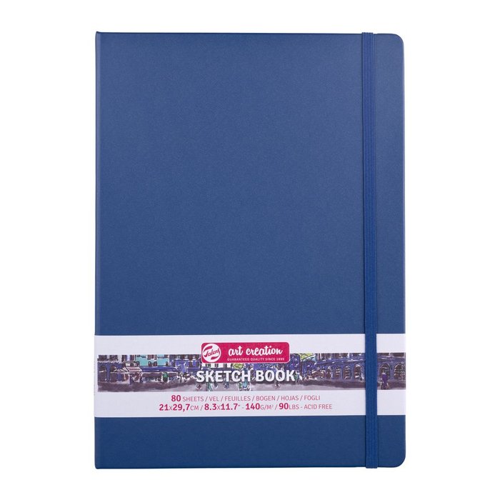 TALENS CUADERNO BOCETOS 21X30CM 140G 80 HOJAS AZUL MARINO BLOC TAC 21x29x2 Cms.