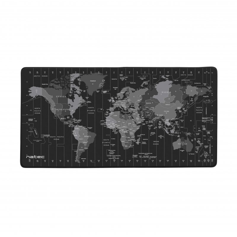 Natec time zone map maxi large mat
