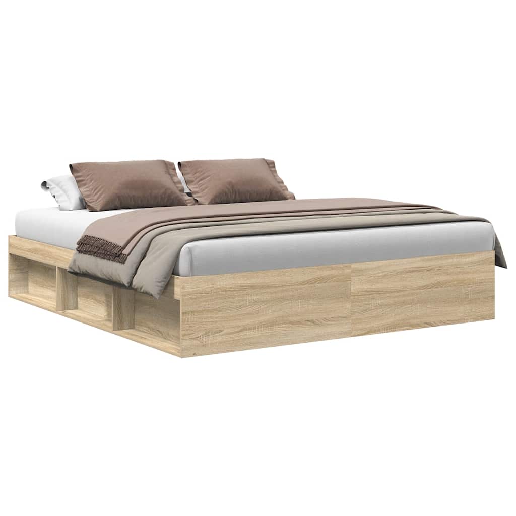 vidaXL Estructura de cama roble Sonoma 180x200 cm