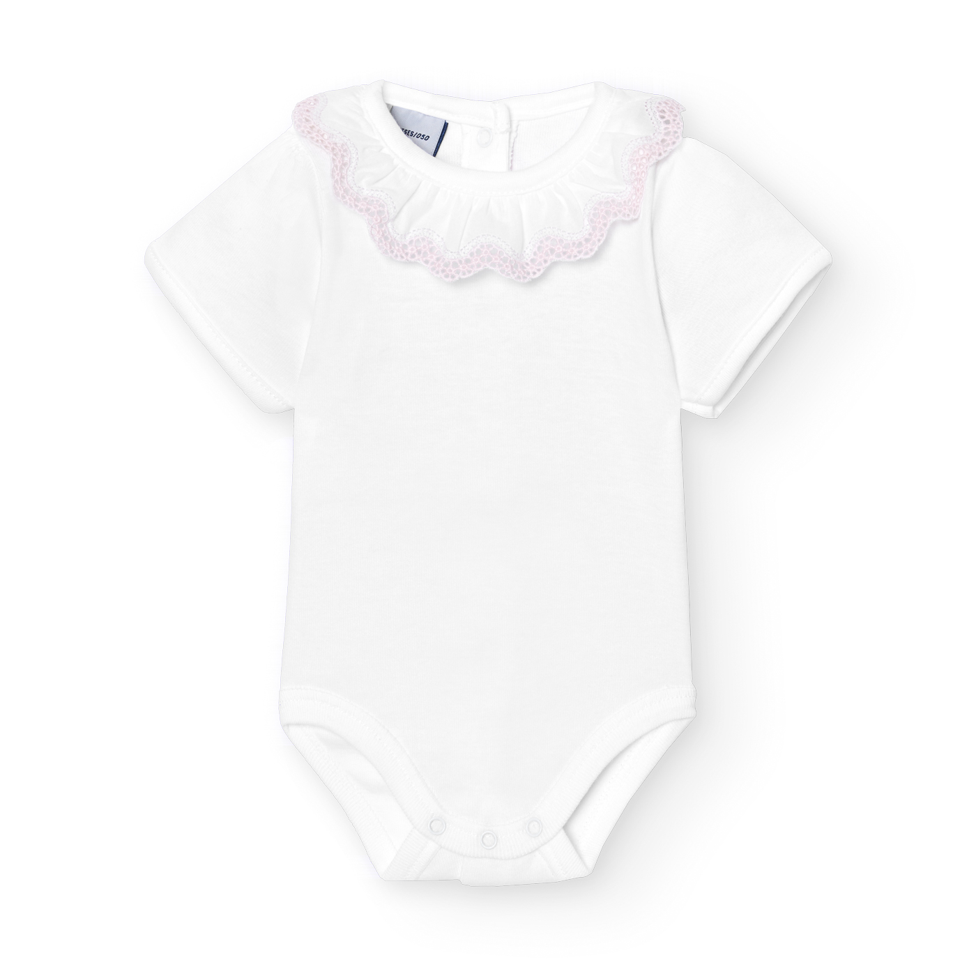 Basicos Babidu pack de 2 bodys cuello volante bolillo