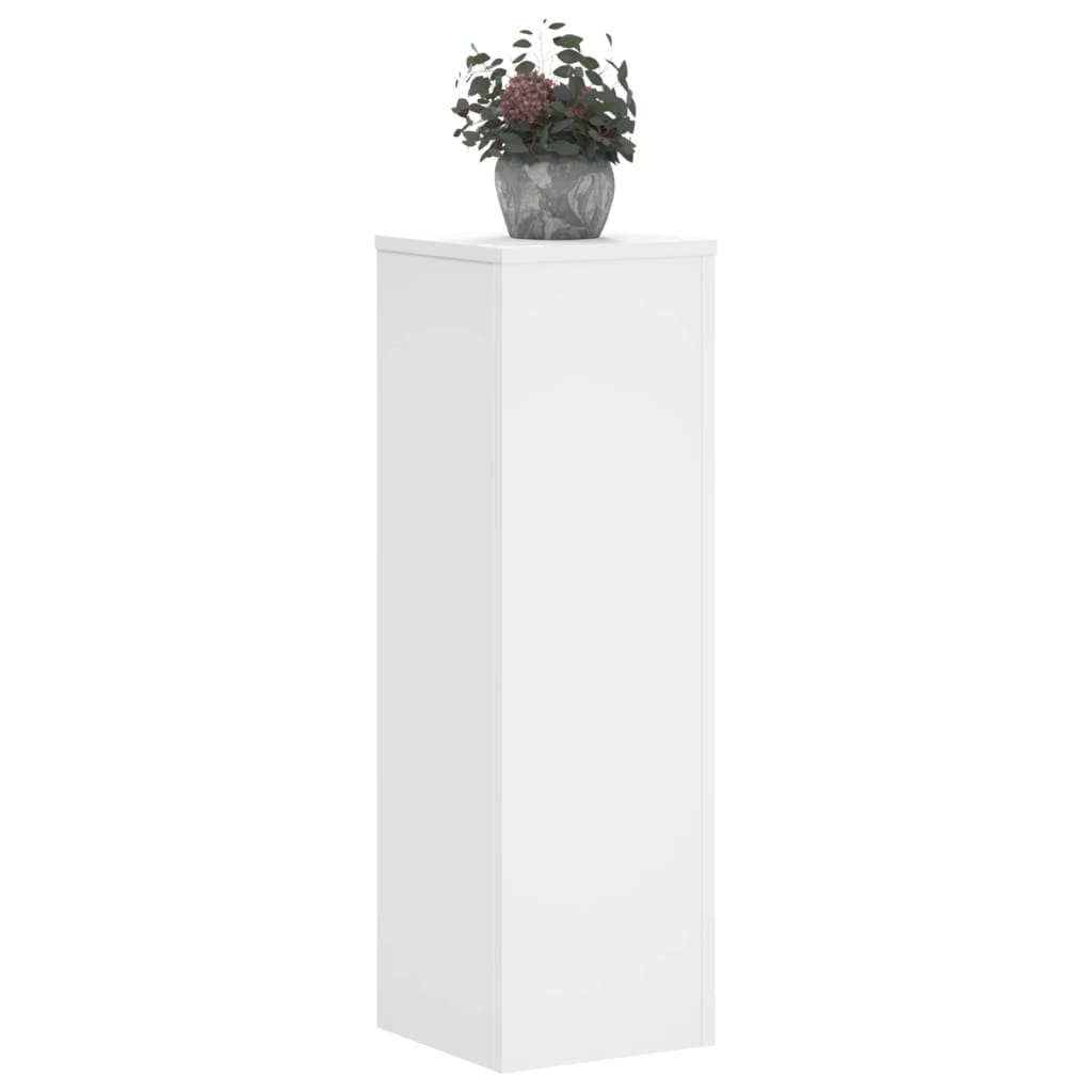 vidaXL Soportes de plantas 2 uds madera 25x25x80 cm Color Gris hormigón,  Gris sonoma,  Blanco y mas