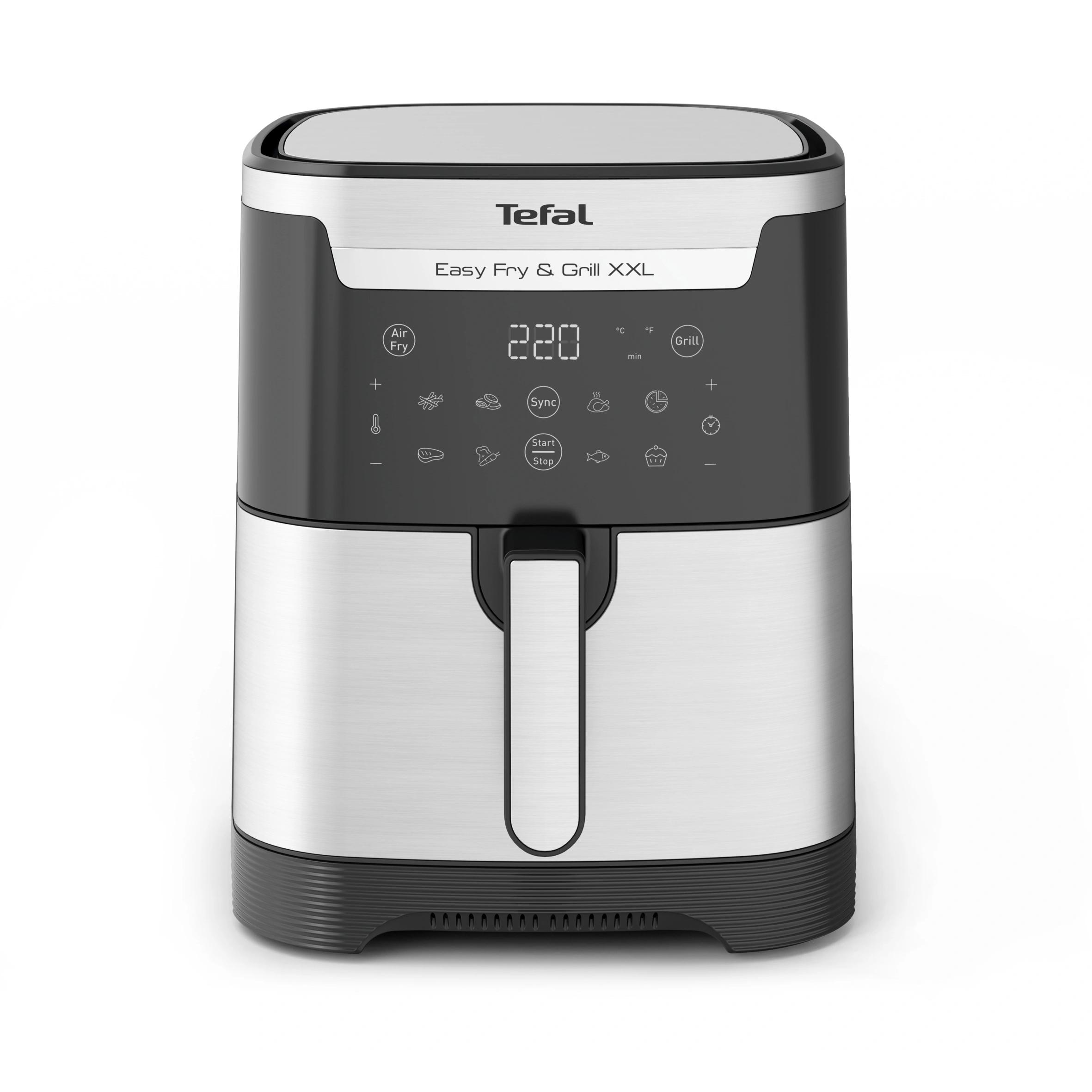 Freidora TEFAL Easy Fry and Grill XXL | EY801D | 1830 W | Capacidad de 6,5 L | Negro/Acero inoxidable