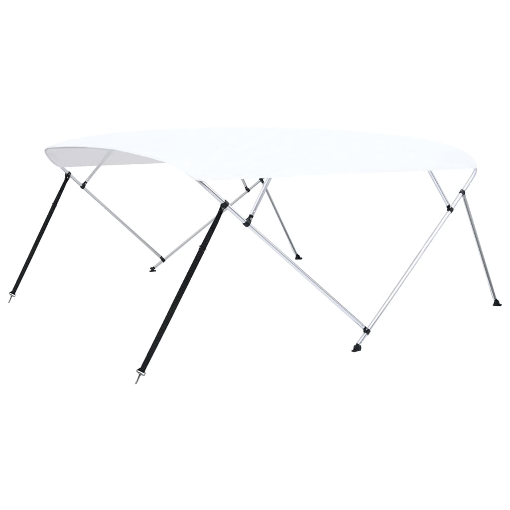 vidaXL Toldo Bimini de 4 Arcos Marino 243x(230-244)X137 cm Embarcación Color Azul,  Blanco,  Antracita y mas