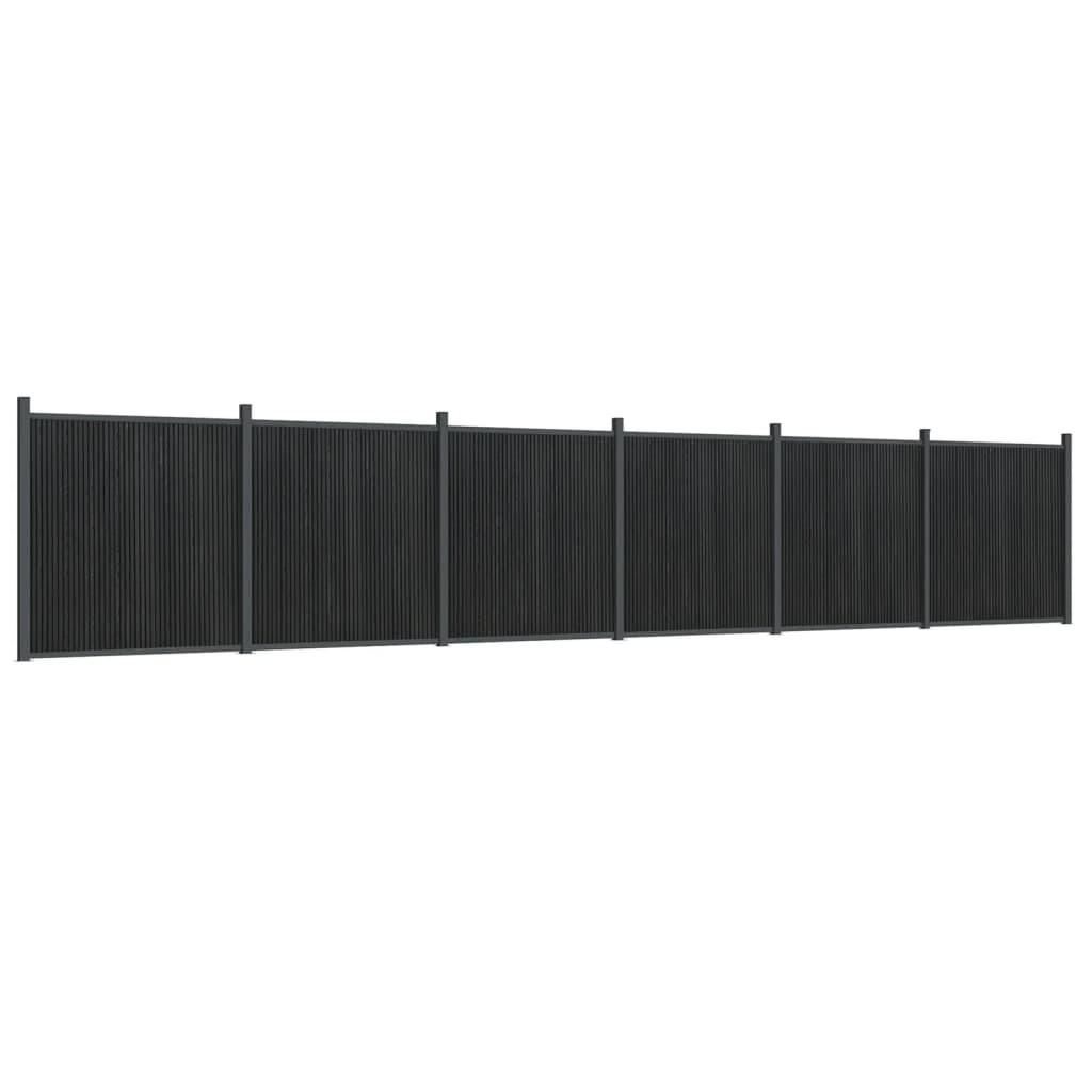 Panel de Valla WPC Gris Vidaxl 1045x186 Cm