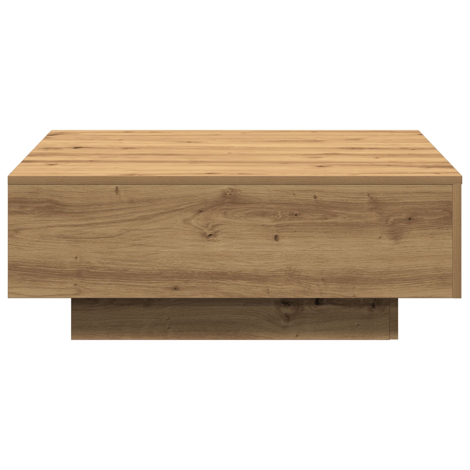 Mesa de café vidaXL Artisan 80x80x31 cm de madera de roble