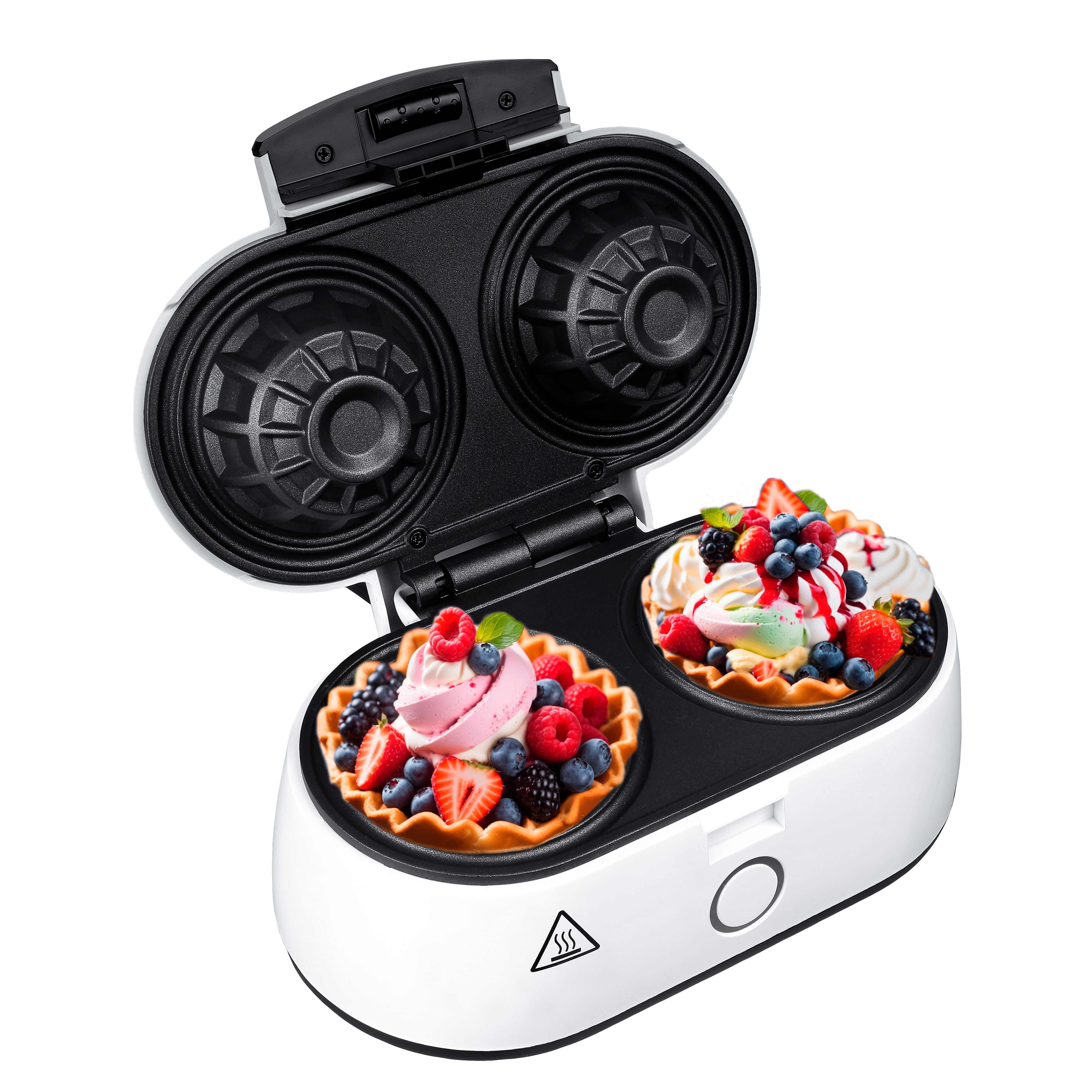 Adler | AD 3062 | Máquina para hacer wafles | 1000 W | Capacidad: 2 piezas | Tazón | Blanco