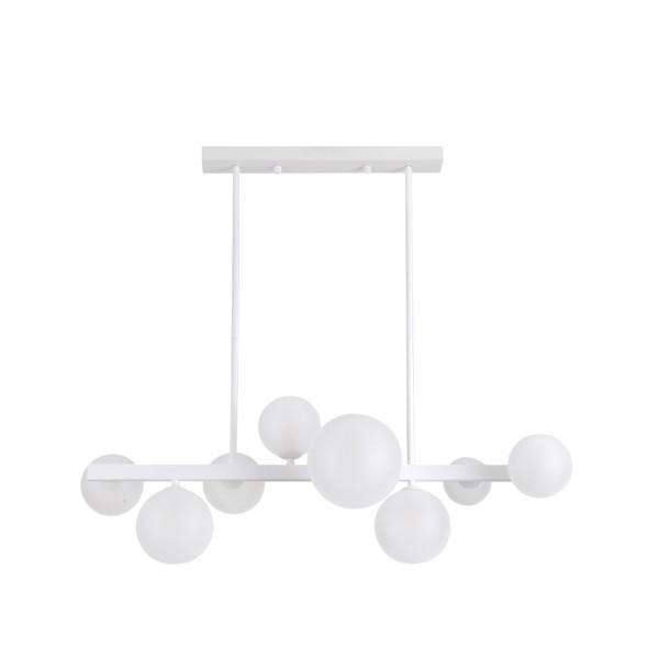 Lampara de techo alargada Lozolla 8xg9 Blanca