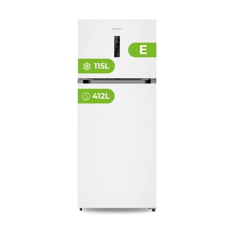 Frigorífico de 2 puertas No frost Aspes AF1837501ENFD Alto 183cm x 75cm Clase E Blanco  | 527 L, Display en puerta
