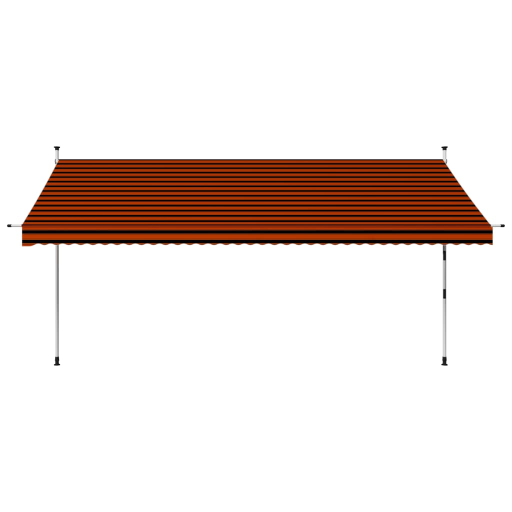 Vidaxl Toldo Retráctil Naranja y Marrón Ancho 100 Cm - Protección Rayos UV
