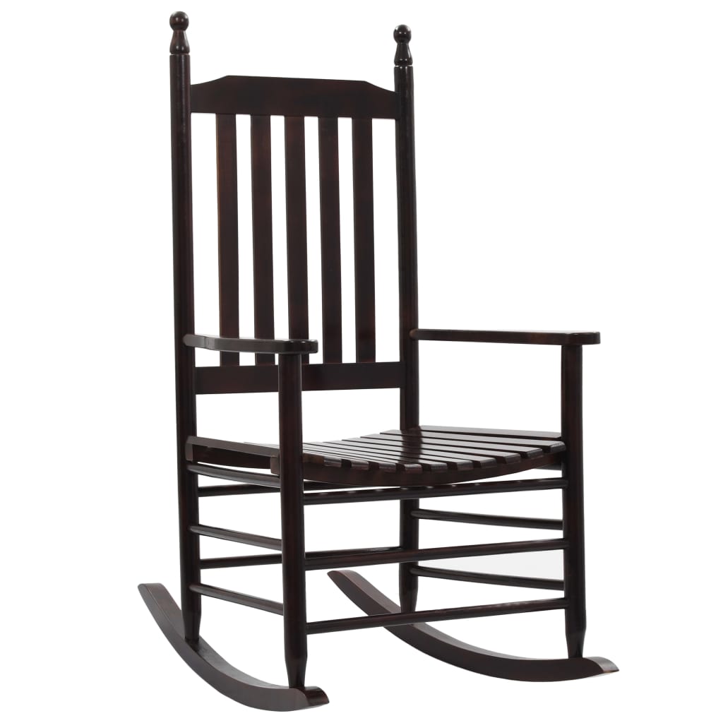 vidaXL Mecedora con asiento curvo madera de álamo