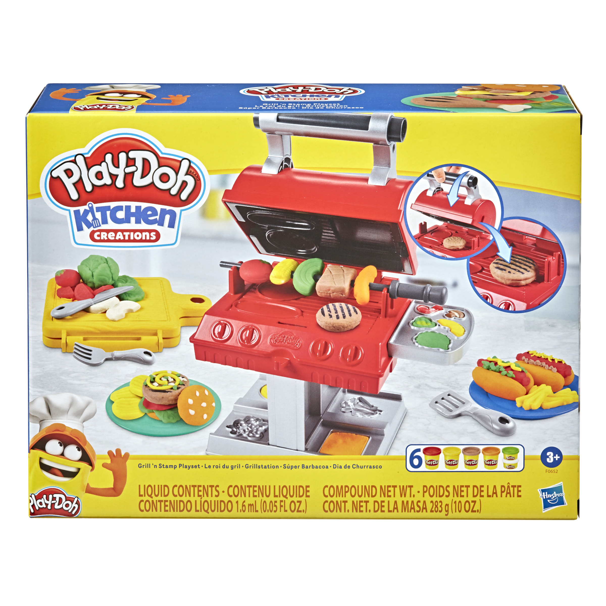 Hasbro - Súper barbacoa - Juguete creativo - Play-Doh  - 3 AÑOS+