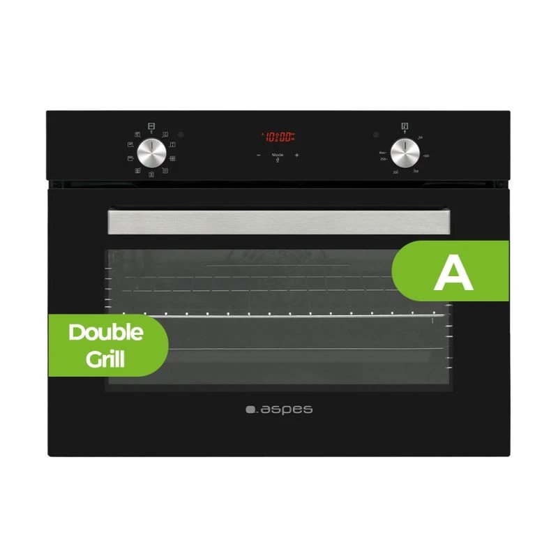 Horno Compacto Multifunción 59cm ASPES AHM9500DCN  | 50L, Clase A, Cristal negro, Limpieza Limpieza Manual