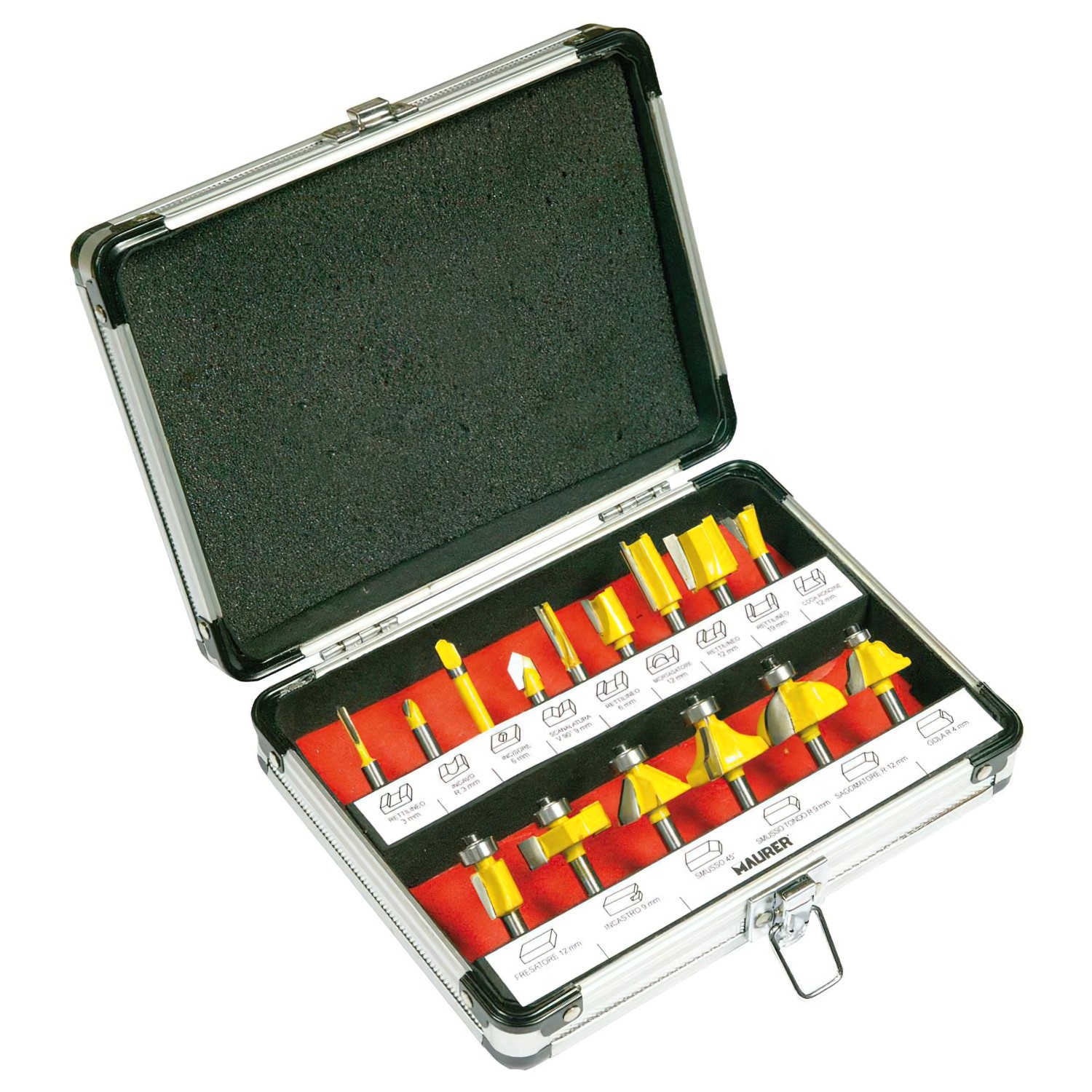 SANCO STORE - MAURER Juego Fresas Maurer 15 Piezas Con Maletin