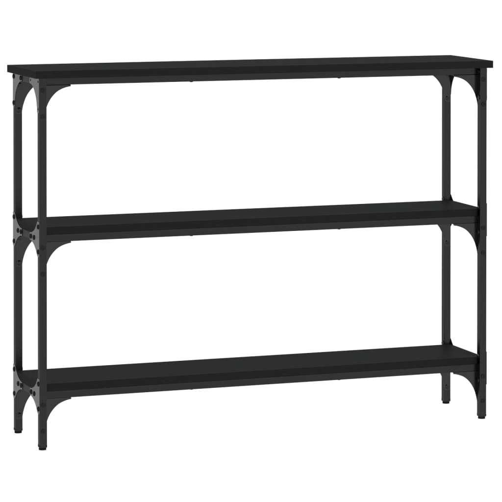 Vidaxl Mesa Consola Madera de Ingeniería 100x22,5x75 Cm Negro