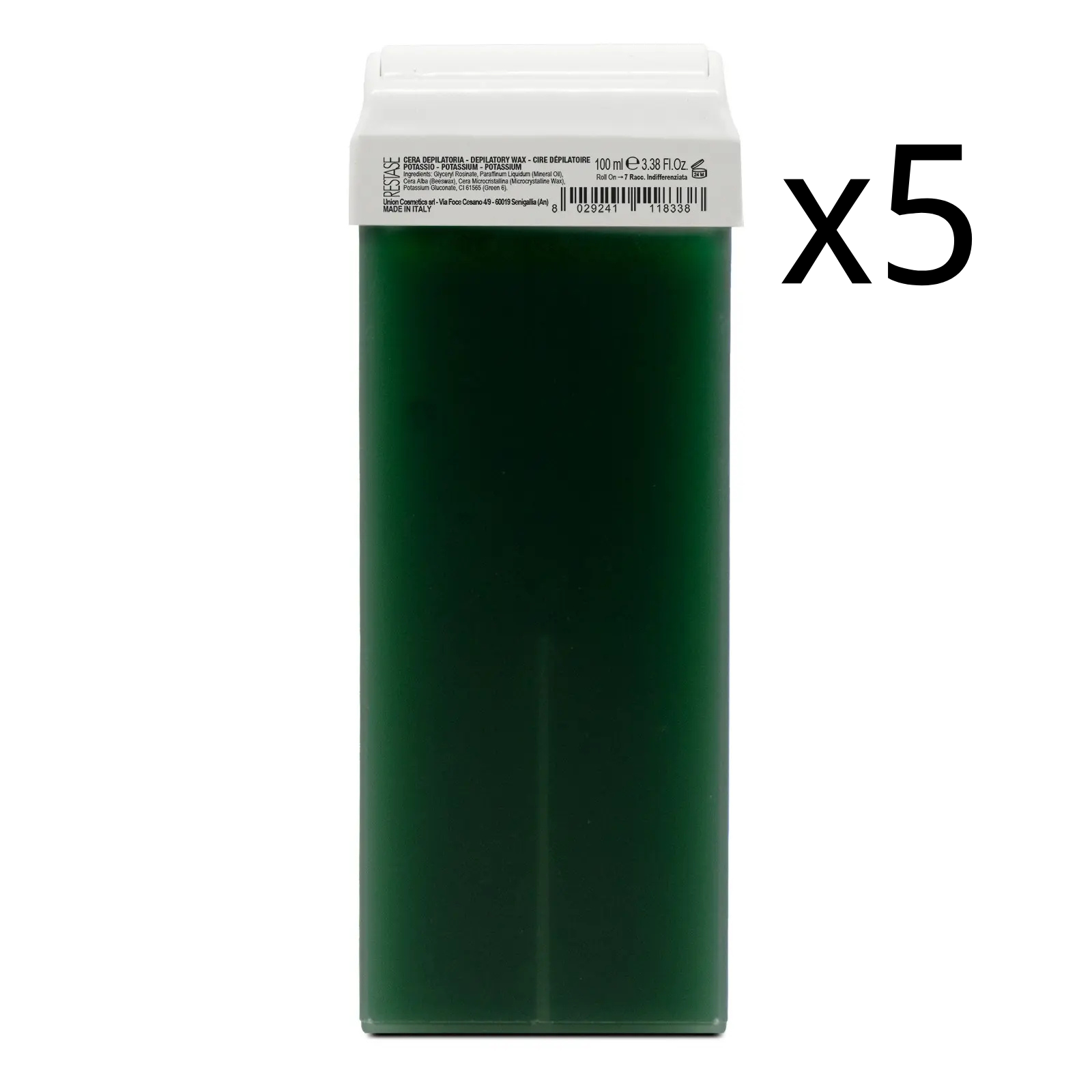 5 Uds Cera Depilatoria Roll-On 100 ml RESTASE – Depilación Fácil, Rápida y Profesional