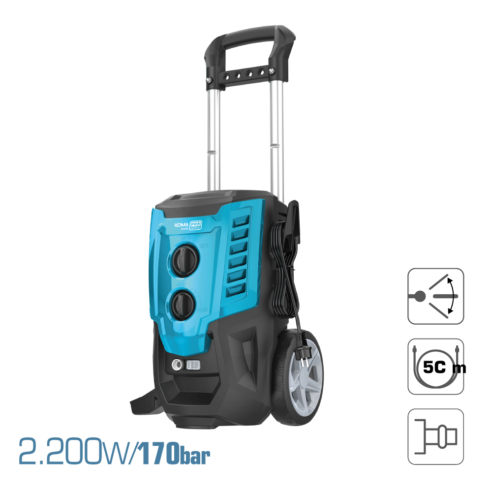 Koma tools Hidrolimpiadora 2.200 w 170bar Boquilla ajustable