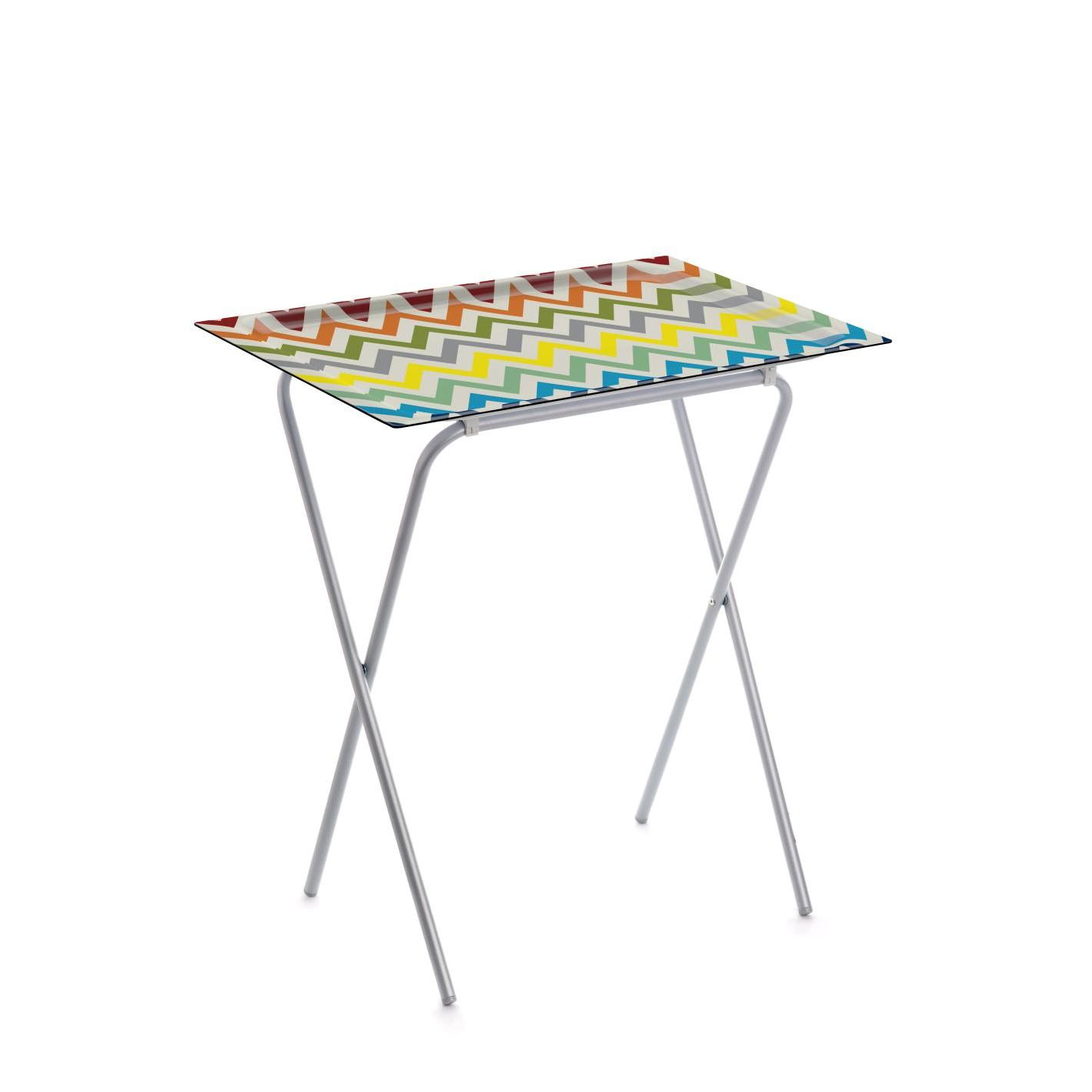 DON HIERRO - Mesa plegable auxiliar ADA con bandeja extraíble para interior y exterior-