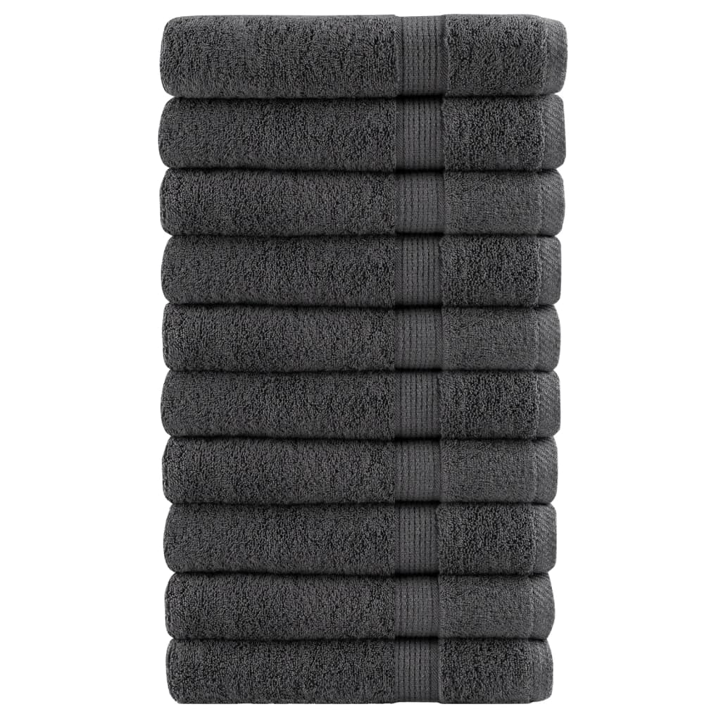 vidaXL Toallas premium 10 uds 100% algodón 100x200 cm 600 gsm Color Dorado,  Antracita,  Azul y mas