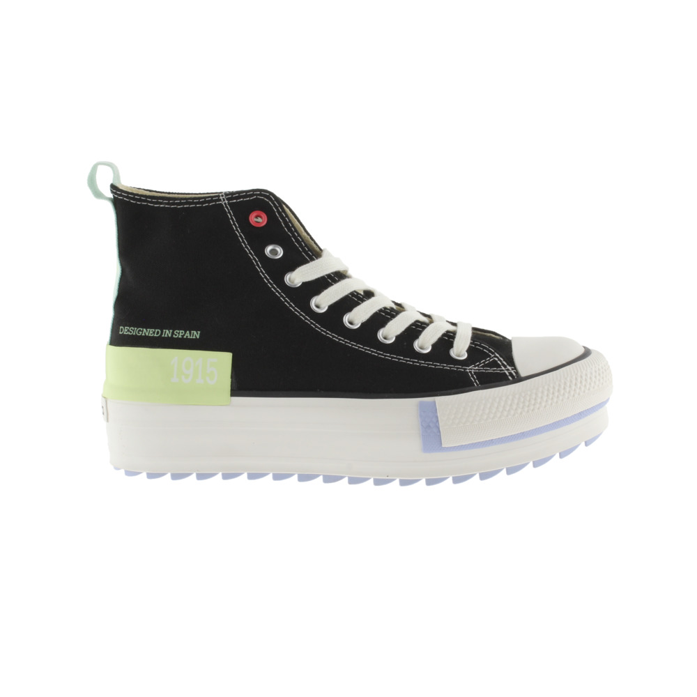 Victoria Tribu Zapatillas abotinadas de lona con sello retro y suela doble en sierra 1061128