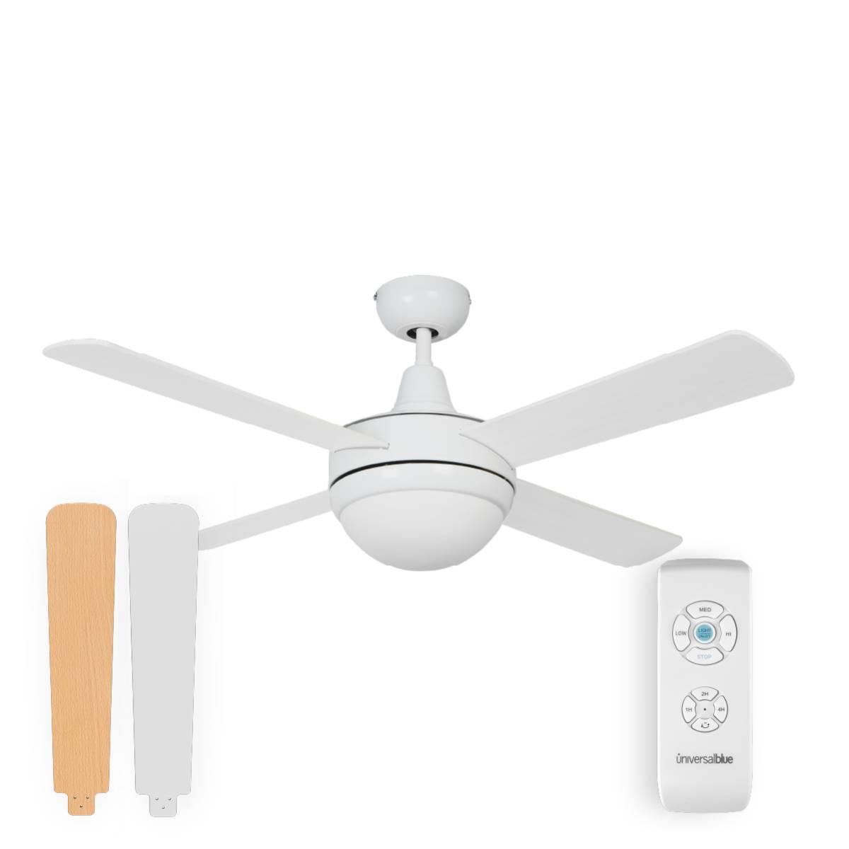 Ventilador de Techo Blanco-Marrón Aspas Reversibles 132 cm | UNIVERSALBLUE