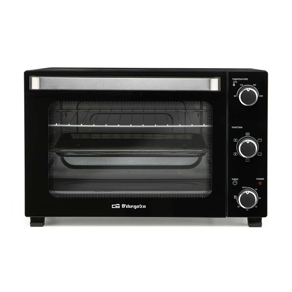Orbegozo - Horno sobremesa HOT 220 22L con función de convección, 1300 W y temperatura regulable entre 90 °C y 230 °C para cocciones uniformes y precisas en encimera