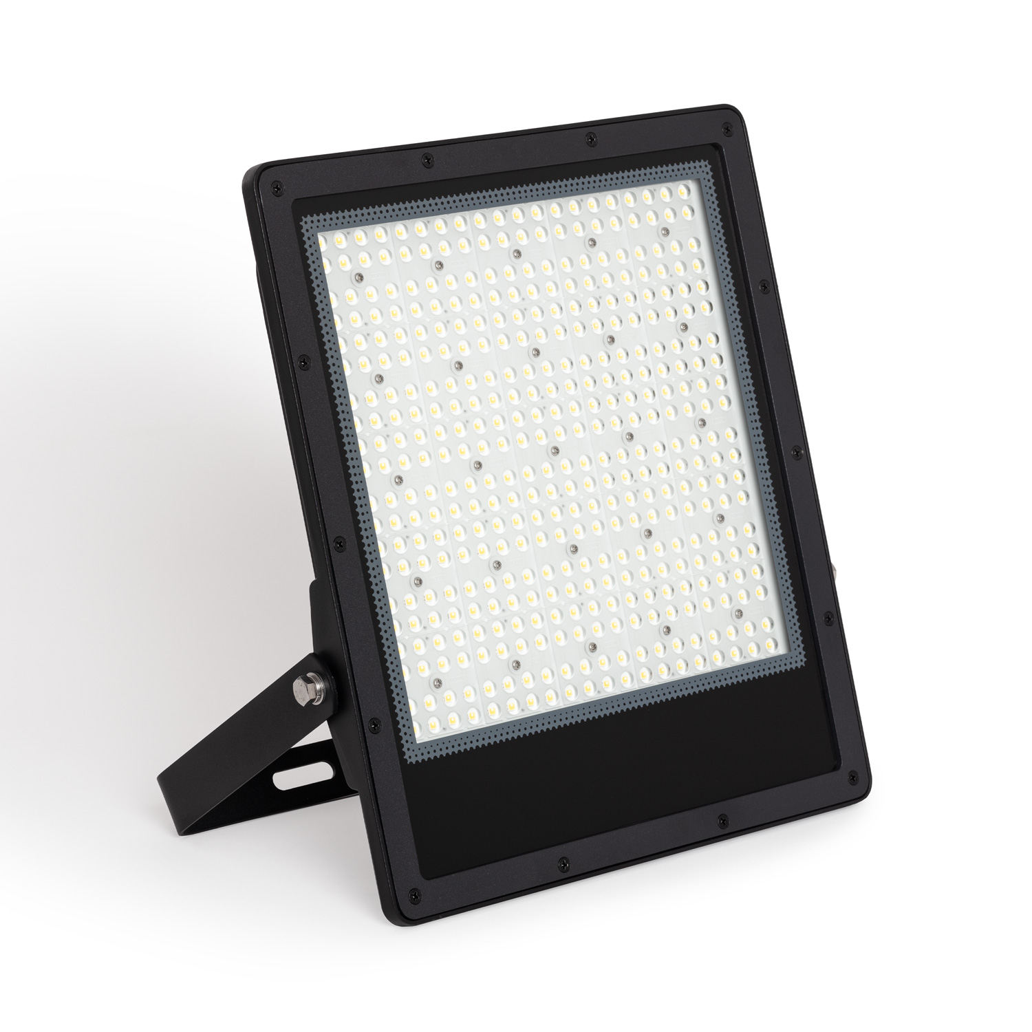 Ledkia Foco Proyector LED 200W Regulable 0-10V 170 lm/W IP65 ELEGANCE Slim PRO Negro 3000K 30º Blanco Cálido