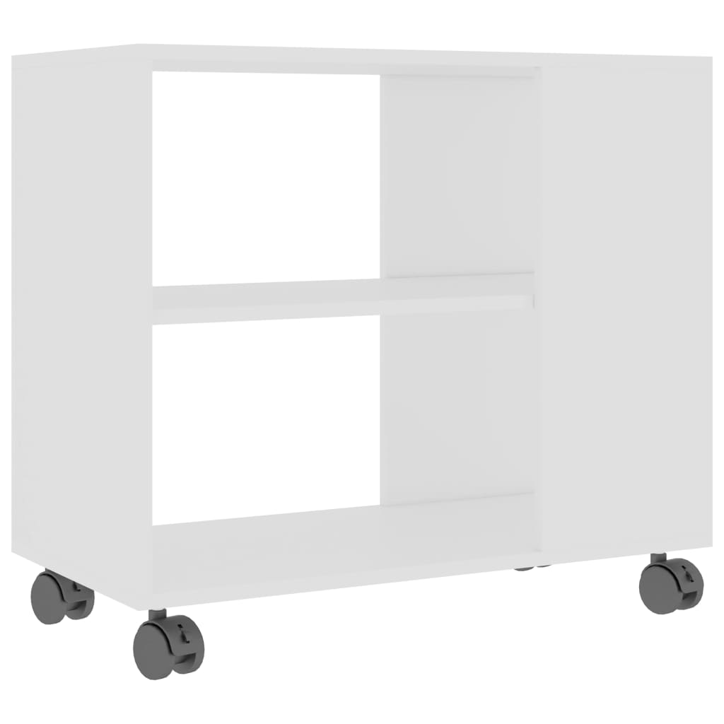 Vidaxl Mesa Auxiliar de Madera de Ingeniería 70x35x55 Cm Blanco, Negro, Gris - Mueble Recibidor