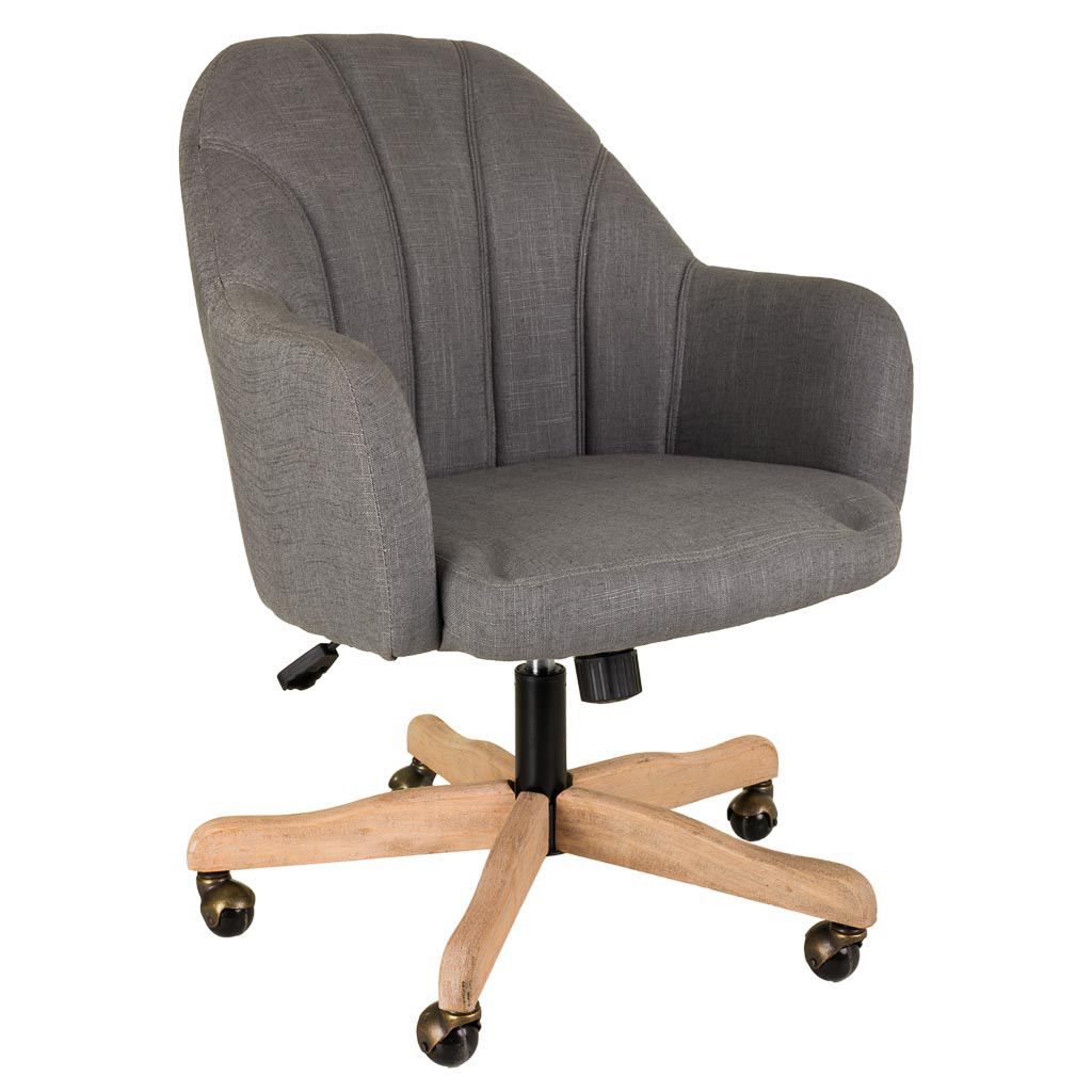 Silla De Madera Y Tapizada Con Ruedas 54x63x87cm, El mejor complemento para tu hogar