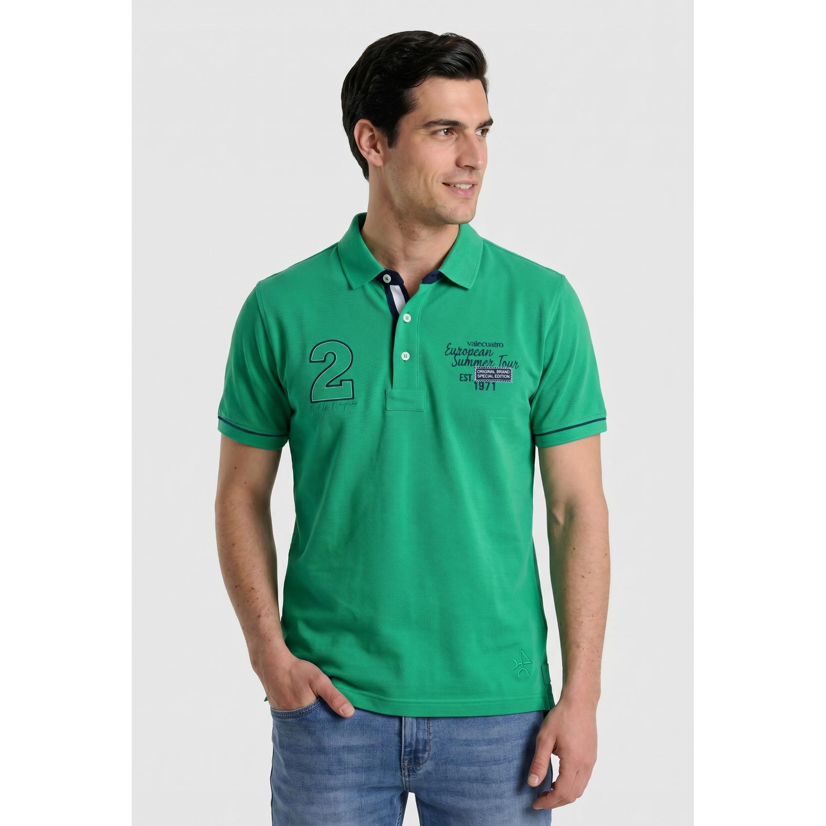 Polo Valecuatro Summer Tour bordado verde