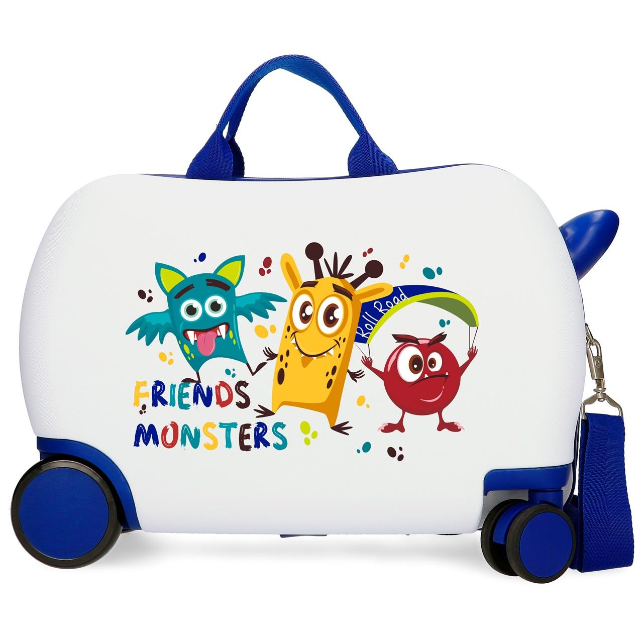 Maleta infantil Roll road Little me blanco 45x31x20 cm