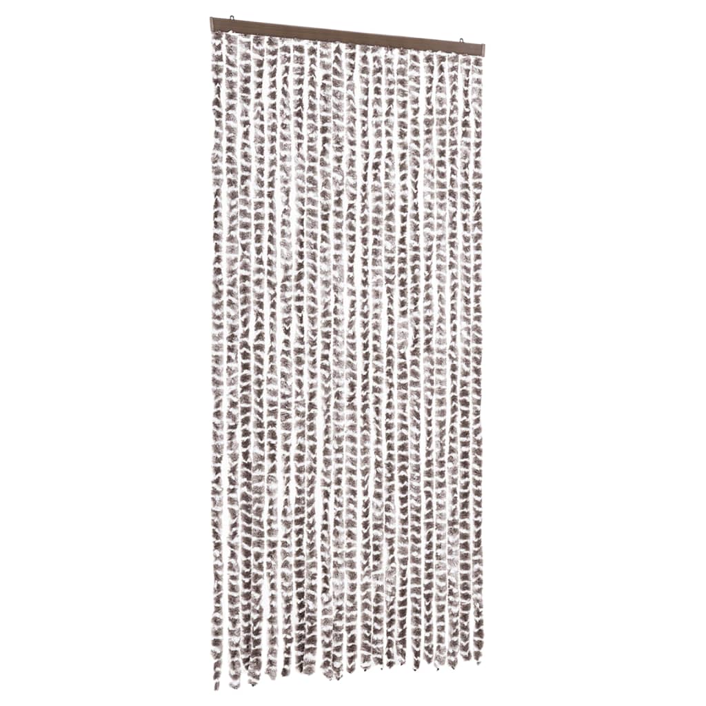 vidaXL Cortina Antimoscas Persiana Chenilla 90x200 cm Color Taupe,  Gris y negro,  dark brown and beige y mas