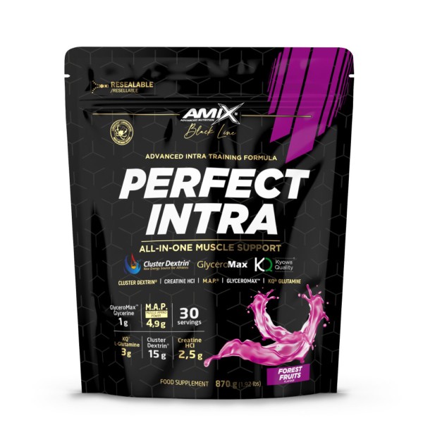 AMIX Black Line Perfect Intra - 870 gr Suplemento Intraentrenamiento con Cluster Dextrin®, Creatina HCl y M.A.P.®