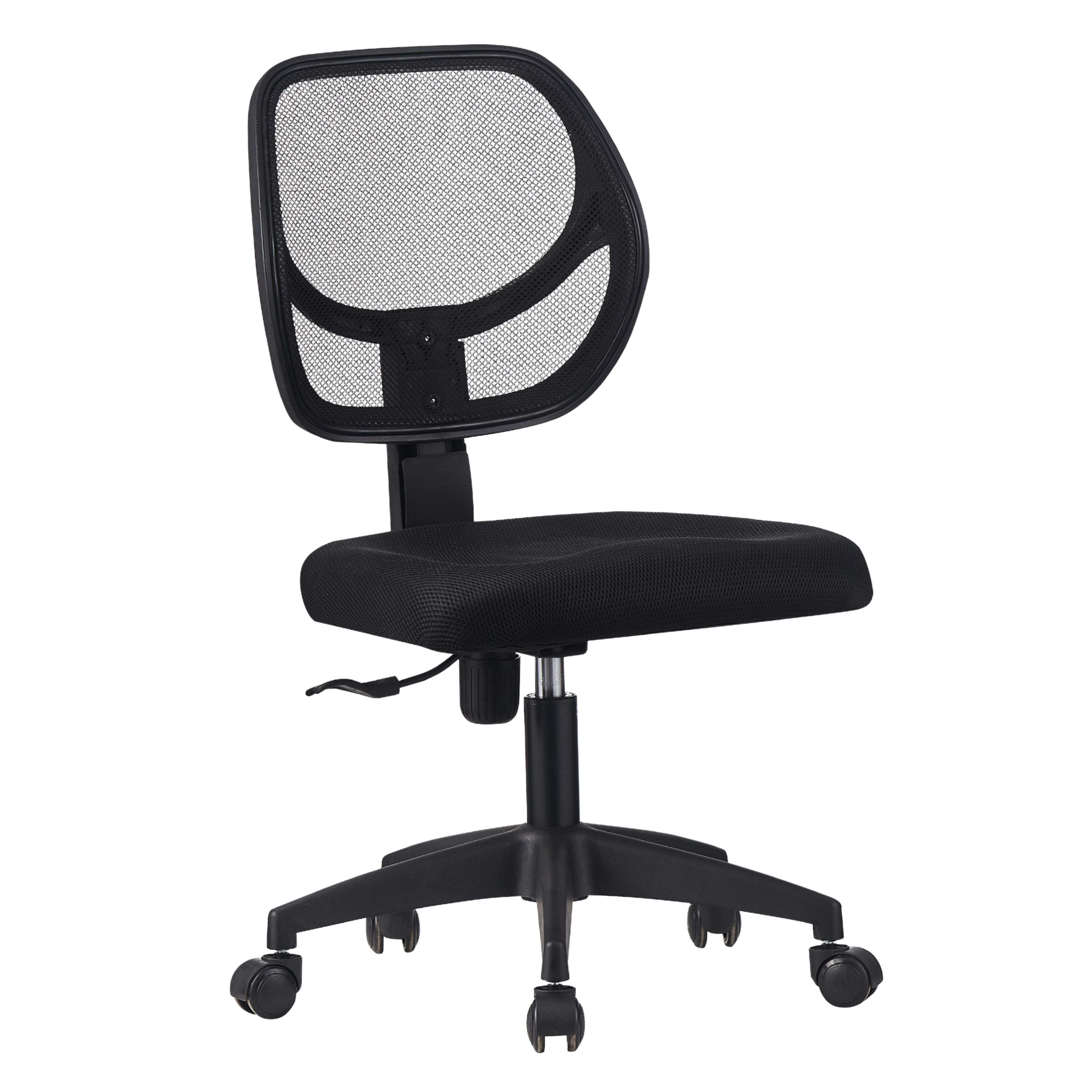 Miroytengo Silla Oficina Escritorio Dinamic, Altura Regulable, Tela Transpirable Negro 62x87-97x49 cm