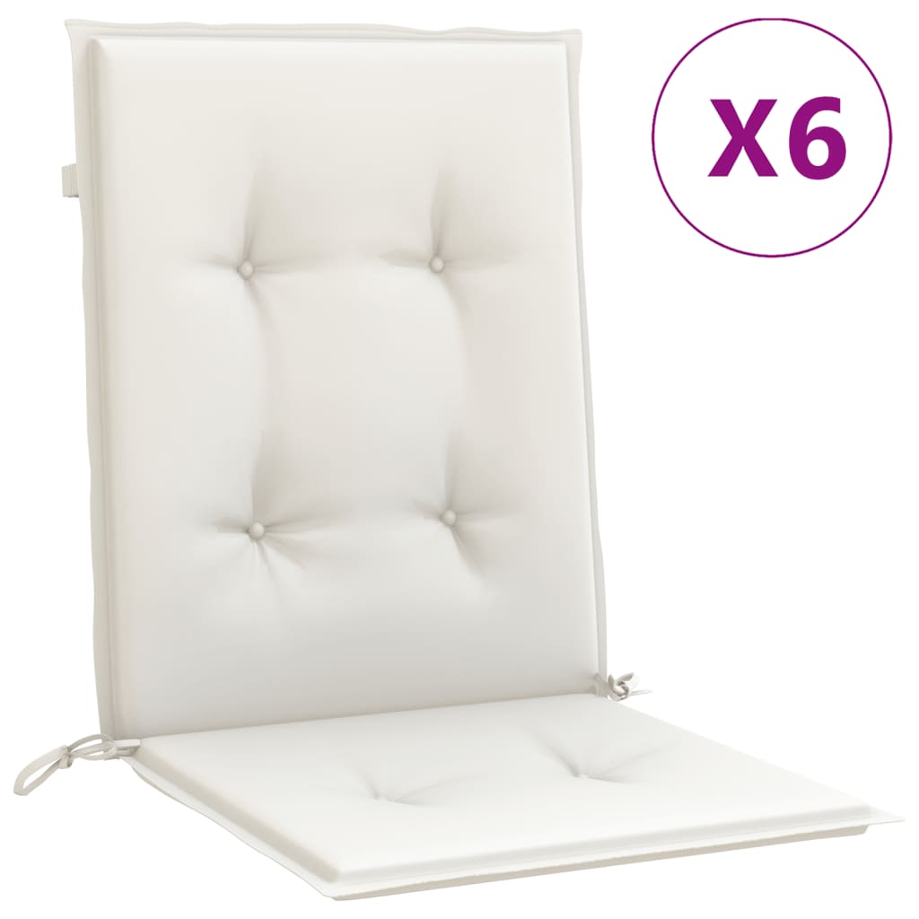 Vidaxl Cojines Silla Respaldo Bajo 6 Ud Tela 100x50x4 Cm Color Antracita Melange