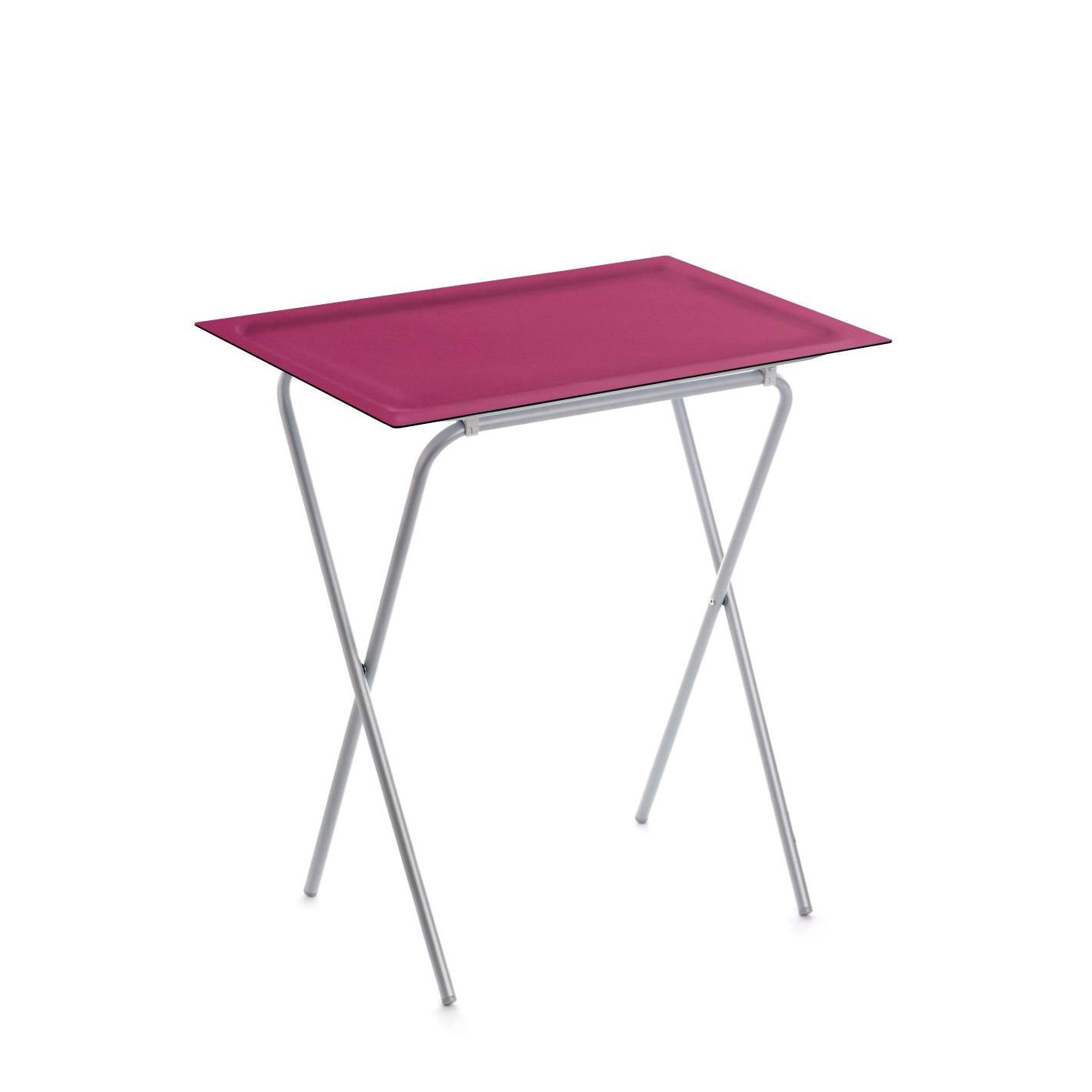 DON HIERRO - Mesa plegable auxiliar ADA con bandeja extraíble para interior y exterior-