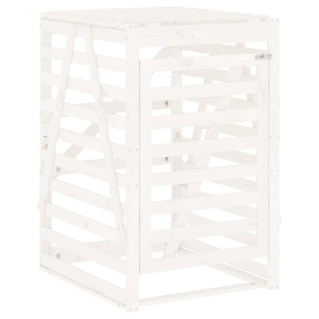vidaXL Cobertizo cubos de basura 84x90x128,5cm Color Pino marrón miel,  Pino blanco,  Pino gris y mas