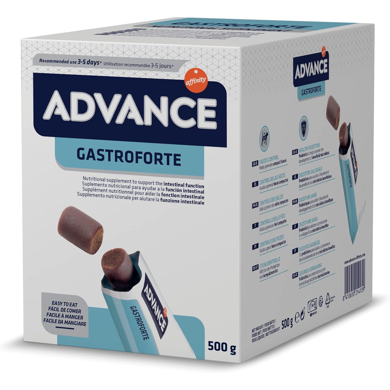 ADVANCE Suplemento Nutricional para Perros Gastroforte, Caja de 100 Partículas de 5 gr