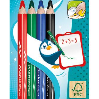 MAPED BLISTER 4 LAPICES PIZARRA PEPS WOOD FSC 100% + SACAPUNTAS LAPIZ PIZARRA