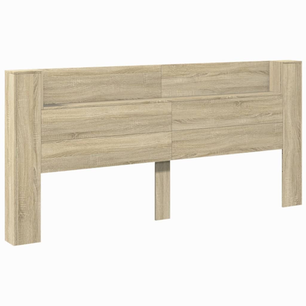 vidaXL Cabecero de cama con luz LED 220x16,5x103,5 cm