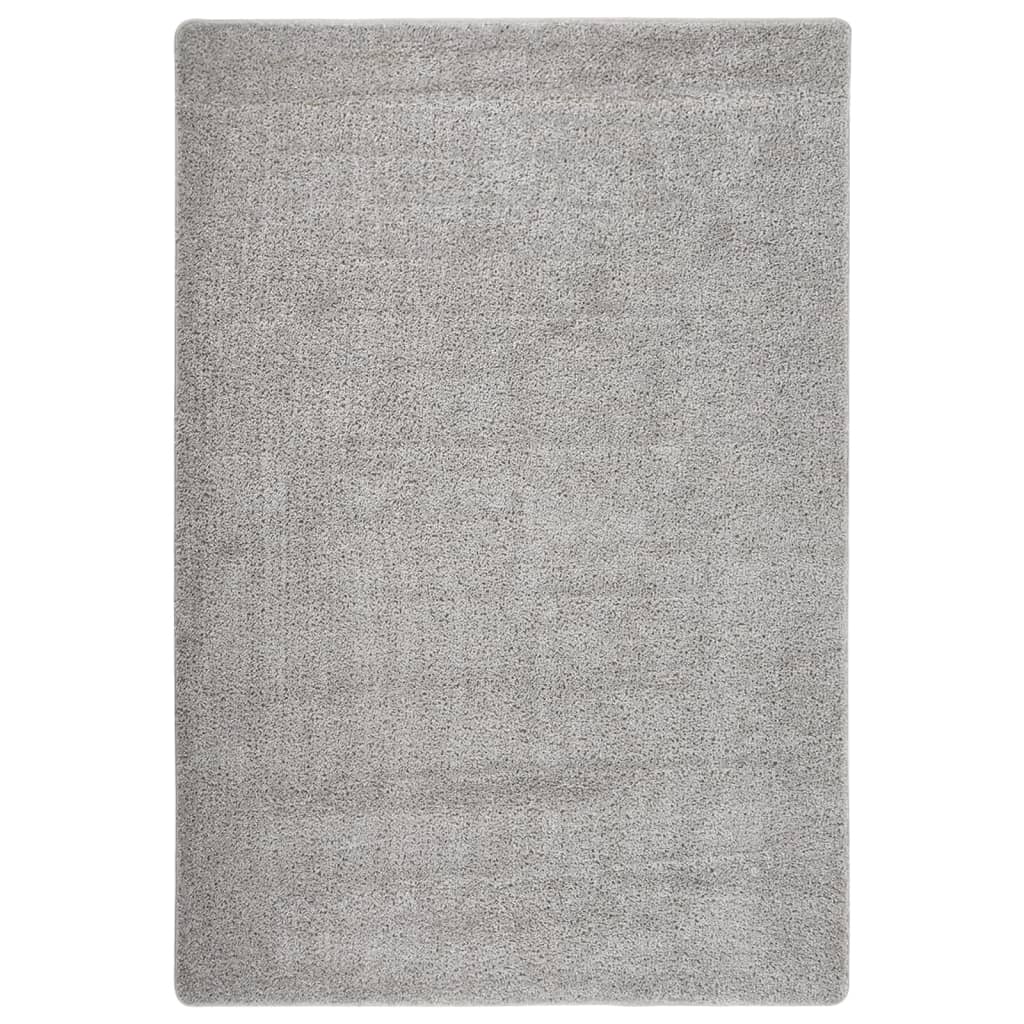 Vidaxl Alfombra Peluda Antideslizante Color 120x170 Cm Gris Oscuro