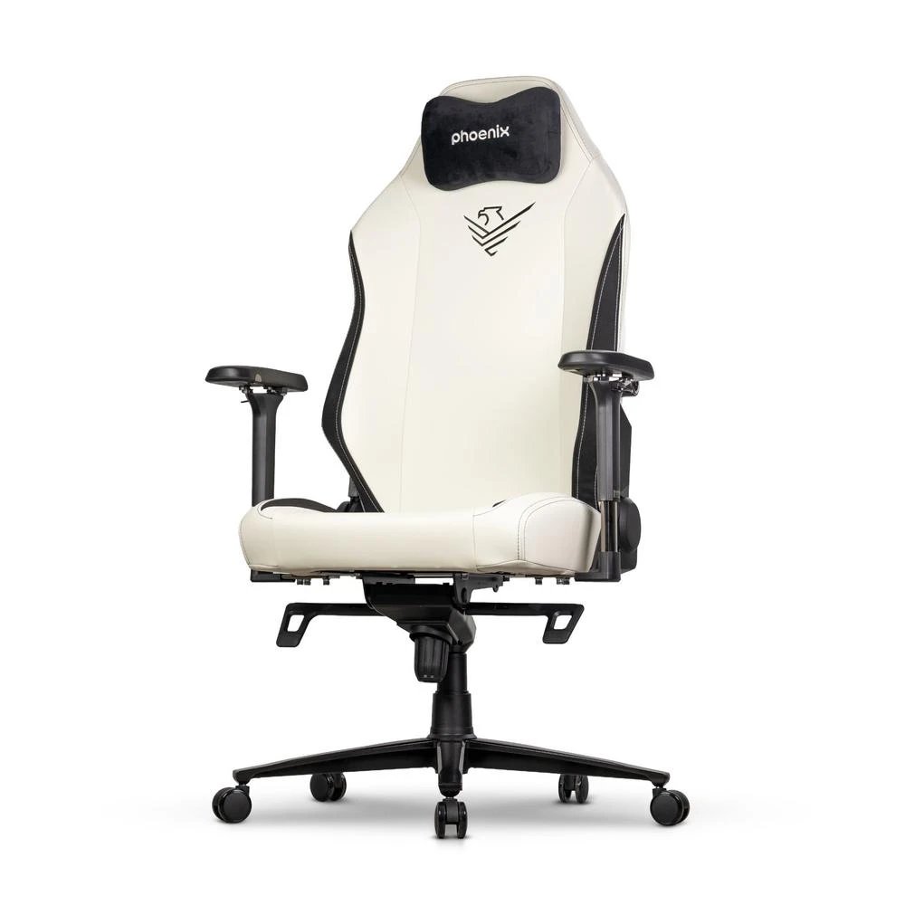 Phoenix - Silla gaming PHMRE-C-BW-R con chasis de acero forjado, mecanismo frog y soporte lumbar CORE MATRIIX para uso intensivo