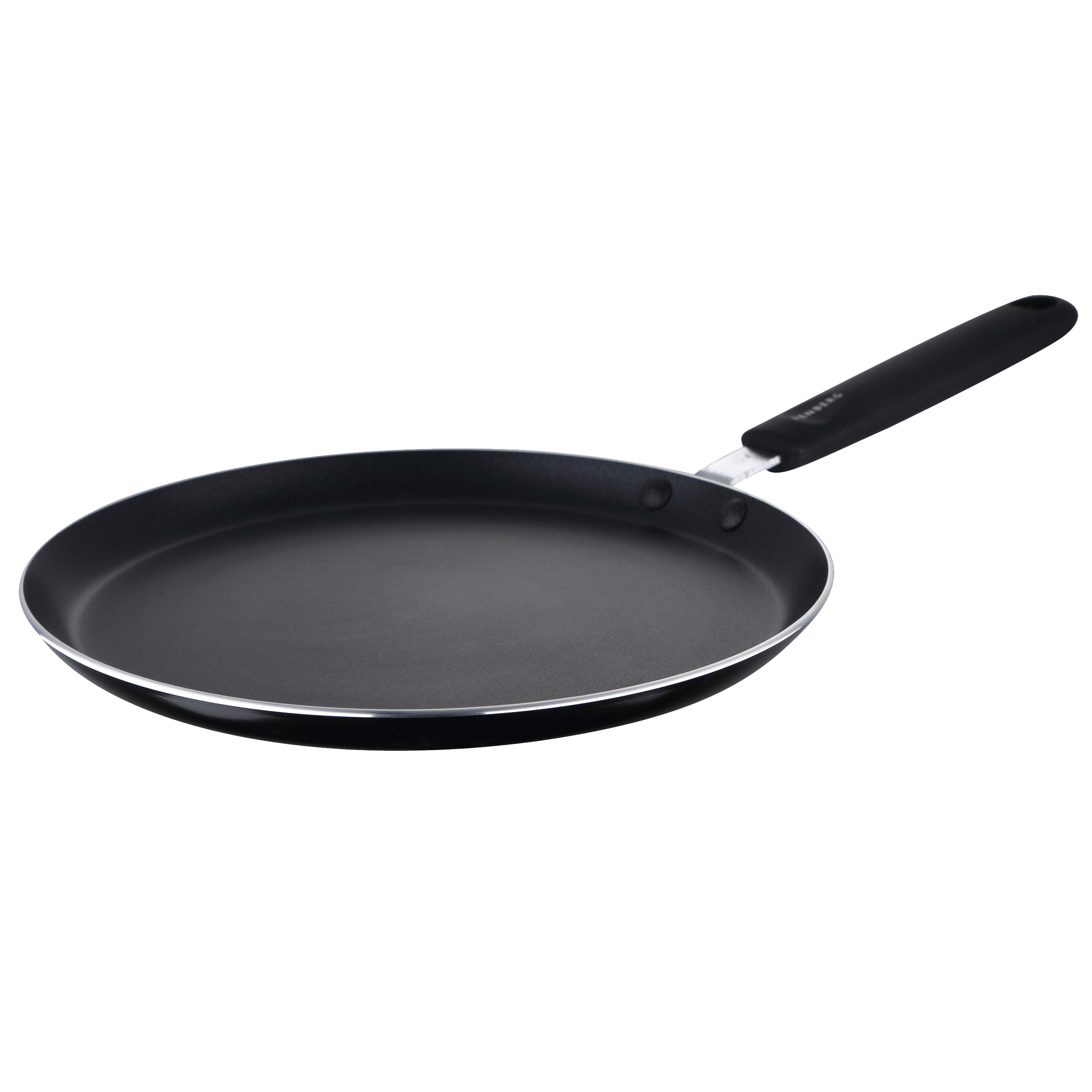 Renberg Sartén para Pancakes 24x1.8cm Aluminio Prensado Inducción Black Jazzy Resistente a Altas Temperaturas