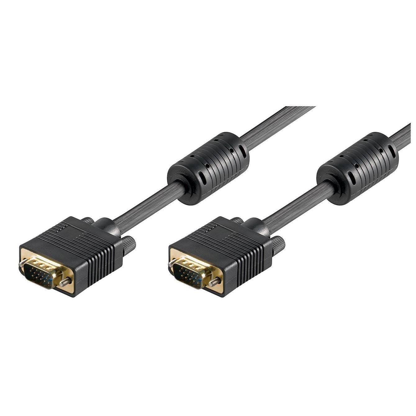 Microconnect Cable SVGA HD15 2m M-M con Ferrita | Alta Calidad