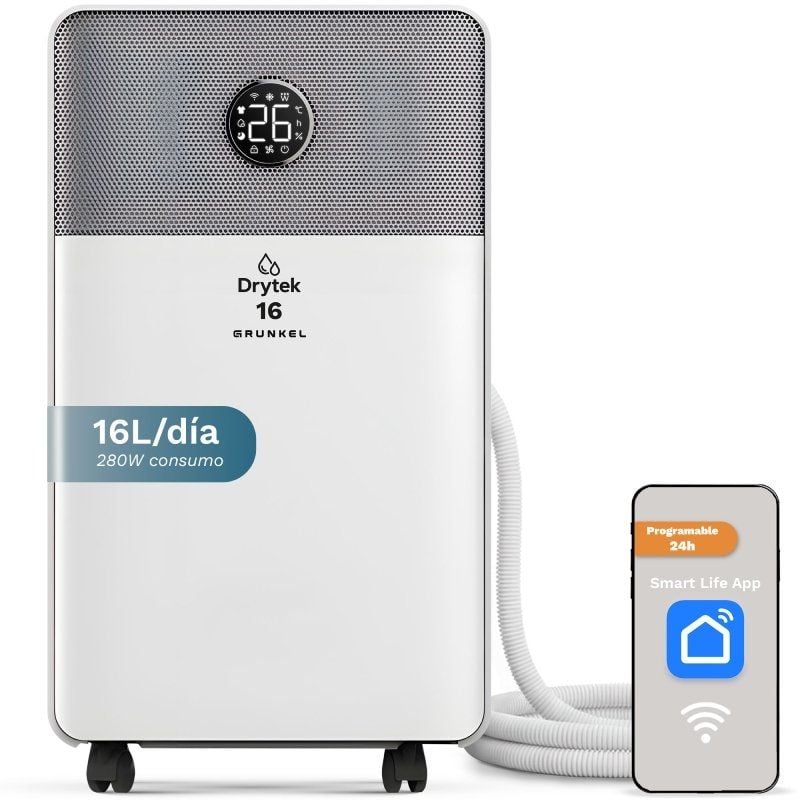Grunkel DH-16DT deshumidificador 2 L 42 dB 280 W Blanco