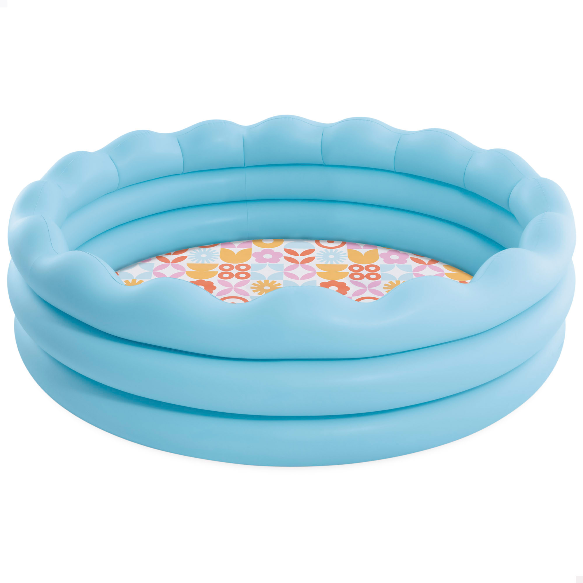 INTEX - Piscina hinchable infantil, medidas Ø168x45 cm, color azul, capacidad para 575 litros de agua, incluye parche de reparación, piscinas desmontables niños, piscina infantil, piscinas niños 3 años