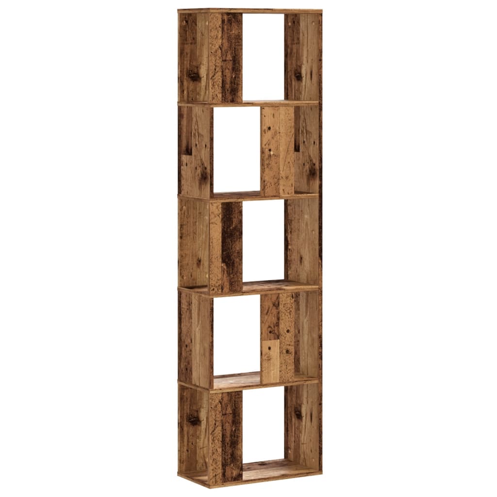 Vidaxl Librería de Madera 5 Niveles Ingeniería 45x23,5x162,5 Cm