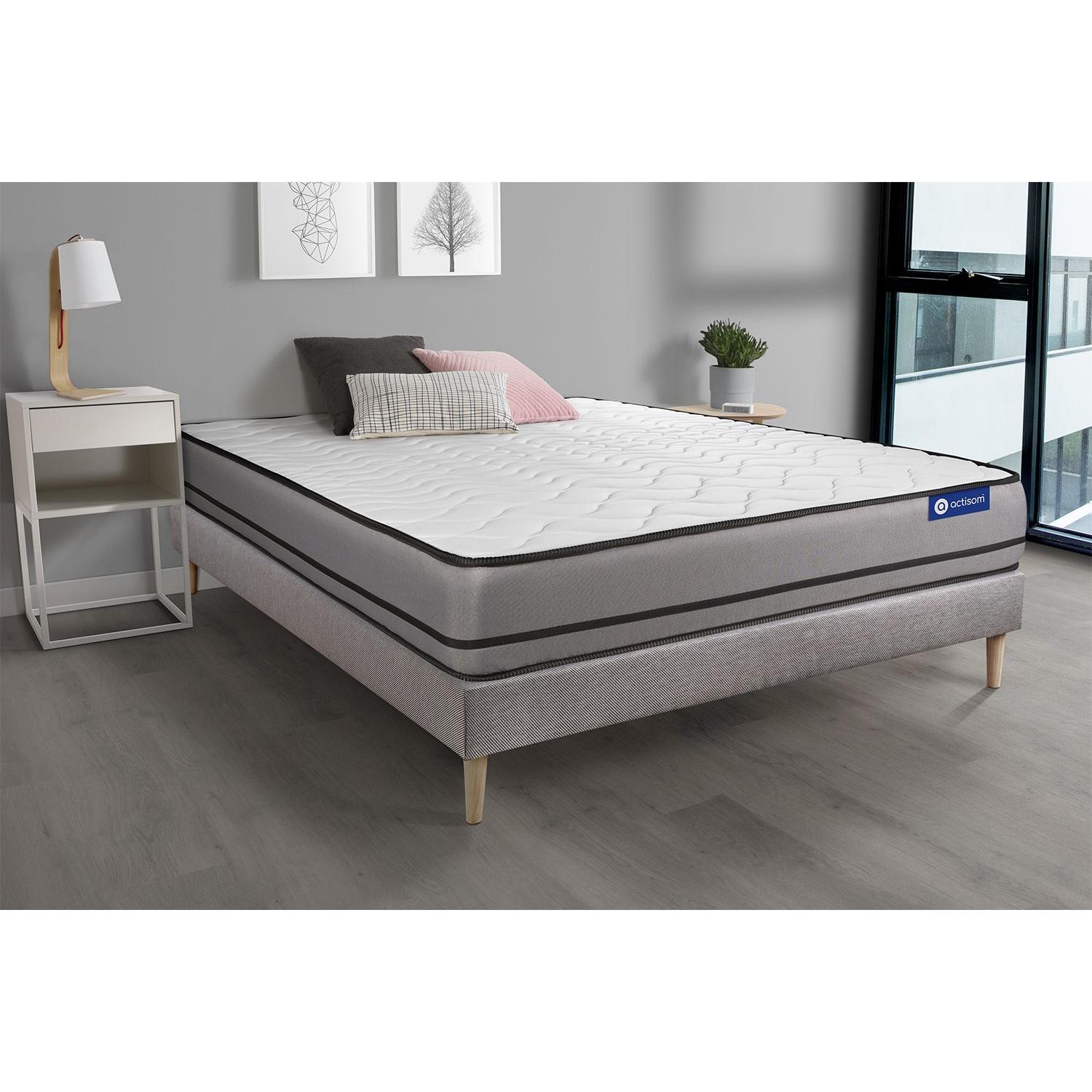 Pack colchón Actimemo night 120x220cm + Somier, espuma viscoelástica, 3 zonas de confort