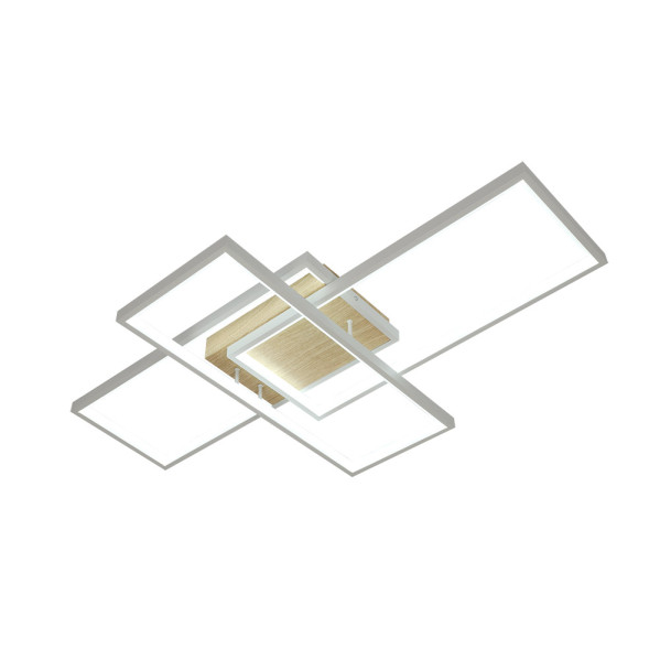 Plafon madaleta 134w 3000-4000-6500k blanco/haya 14740 lm c/remoto,memoria y reg.intensidad 9,5x79x49,5cm