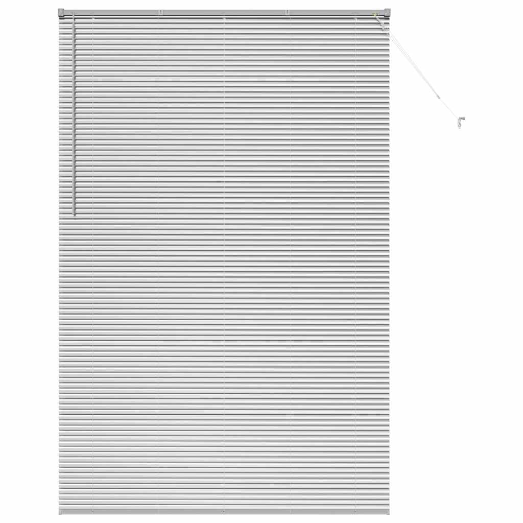 vidaXL Persianas venecianas Manual Plateado 220x150cm Aluminio