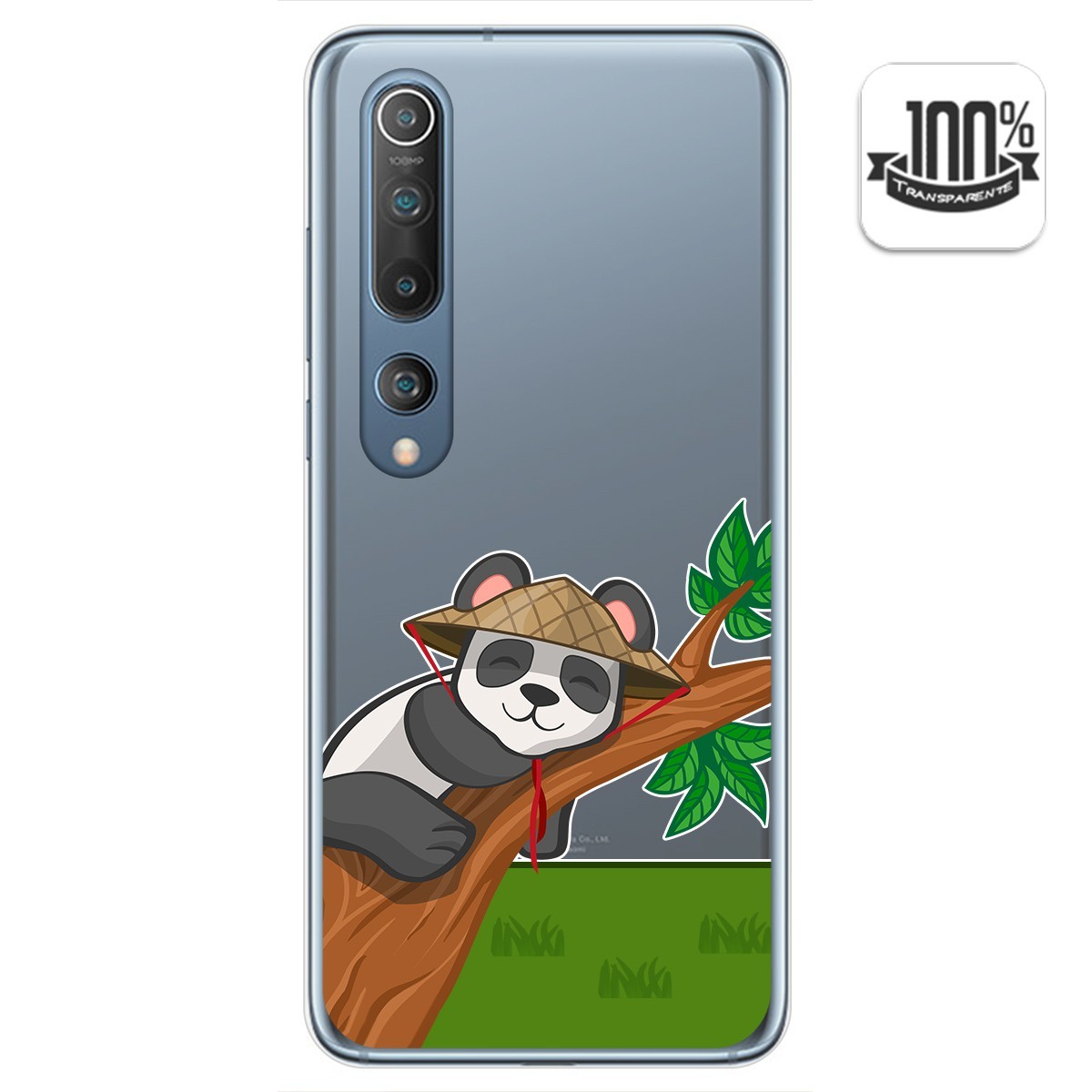 Tumundosmartphone Funda Gel Transparente para Xiaomi Mi 10 / Mi 10 Pro diseño Panda Dibujos